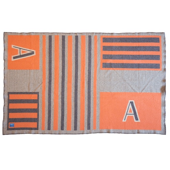 New! Anthropologie-Faribault Monogram Wool Blend Throw Blanket-A - Picture 4 of 11